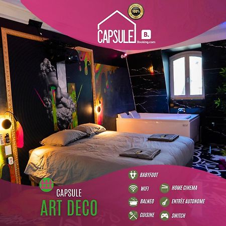 Capsule Art Deco - Jacuzzi - Netflix - Home Cinema - Arcade De Jeux & Nintendo Switch - 2 Chambres - Filet Suspendu วาลองเซียนส์ ภายนอก รูปภาพ